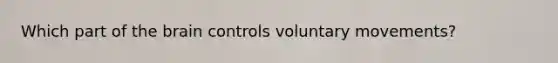 Which part of the brain controls voluntary movements?