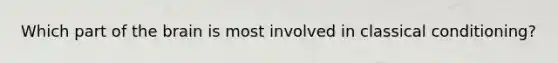 Which part of the brain is most involved in classical conditioning?