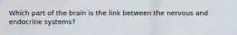 Which part of the brain is the link between the nervous and endocrine systems?