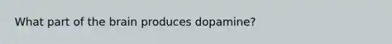 What part of the brain produces dopamine?