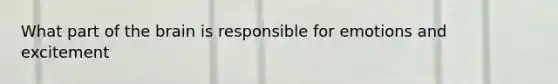 What part of the brain is responsible for emotions and excitement