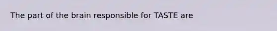 The part of the brain responsible for TASTE are