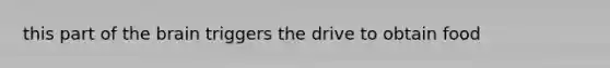 this part of the brain triggers the drive to obtain food