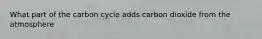 What part of the carbon cycle adds carbon dioxide from the atmosphere