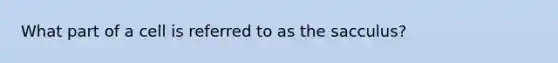 What part of a cell is referred to as the sacculus?