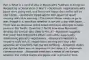 Part A What is a central idea in Roosevelt's "Address to Congress Requesting a Declaration of War"? --Diplomatic negotiations with Japan were going well, and Roosevelt hopes the conflict will be short-lived. --Diplomatic negotiations with Japan fell apart recently with little warning. --The United States needs to go to war, though it is uncertain whether it can win a war with Japan. --There was no response to the latest American attempts to keep peace in the Pacific. Question 2 Part B How does Roosevelt develop the central idea cited in Part A? --Roosevelt suggests that Japan had intended to attack even while supposedly maintaining peaceful negotiations. --Roosevelt mentions a negative reply to U.S. negotiations arriving one hour after Japanese air squadrons had started bombing. --Roosevelt states plainly that there was no response to the latest U.S. diplomatic communication. --Roosevelt mentions a series of exchanges between the United States and Japan over a period of time.