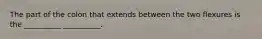The part of the colon that extends between the two flexures is the __________ __________.