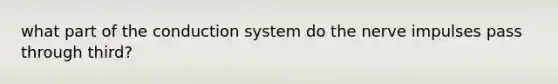 what part of the conduction system do the nerve impulses pass through third?