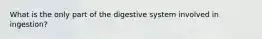 What is the only part of the digestive system involved in ingestion?