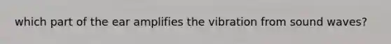 which part of the ear amplifies the vibration from sound waves?