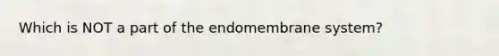 Which is NOT a part of the endomembrane system?