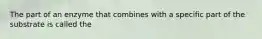 The part of an enzyme that combines with a specific part of the substrate is called the