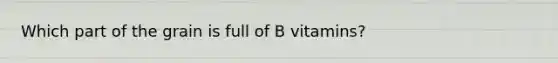 Which part of the grain is full of B vitamins?