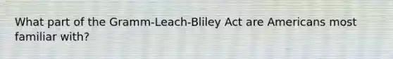 What part of the Gramm-Leach-Bliley Act are Americans most familiar with?