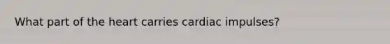 What part of the heart carries cardiac impulses?