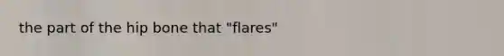 the part of the hip bone that "flares"