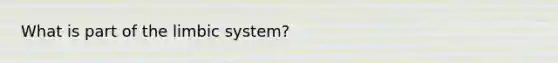 What is part of the limbic system?