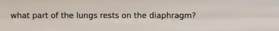 what part of the lungs rests on the diaphragm?