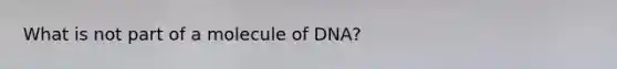 What is not part of a molecule of DNA?