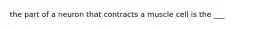 the part of a neuron that contracts a muscle cell is the ___