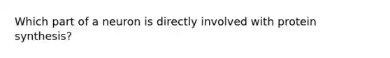 Which part of a neuron is directly involved with protein synthesis?