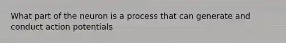 What part of the neuron is a process that can generate and conduct action potentials