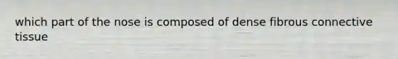 which part of the nose is composed of dense fibrous connective tissue