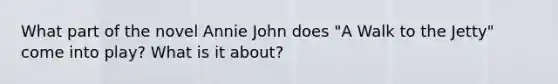 What part of the novel Annie John does "A Walk to the Jetty" come into play? What is it about?