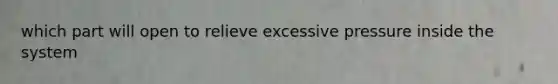 which part will open to relieve excessive pressure inside the system