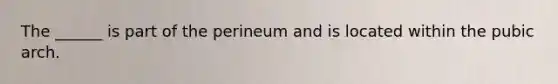 The ______ is part of the perineum and is located within the pubic arch.