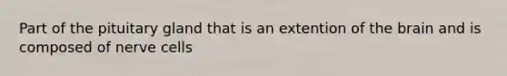 Part of the pituitary gland that is an extention of the brain and is composed of nerve cells