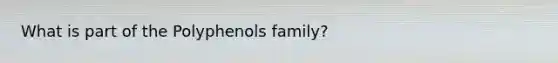 What is part of the Polyphenols family?