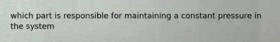 which part is responsible for maintaining a constant pressure in the system