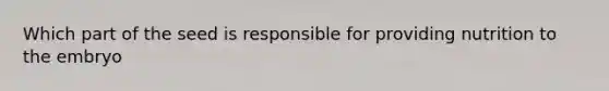 Which part of the seed is responsible for providing nutrition to the embryo