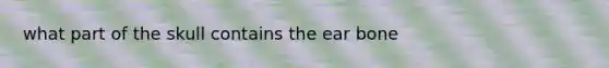 what part of the skull contains the ear bone