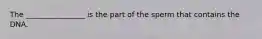 The ________________ is the part of the sperm that contains the DNA.