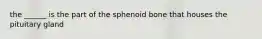 the ______ is the part of the sphenoid bone that houses the pituitary gland