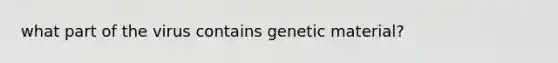 what part of the virus contains genetic material?