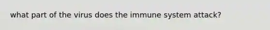 what part of the virus does the immune system attack?