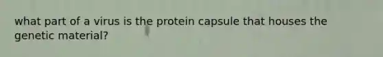 what part of a virus is the protein capsule that houses the genetic material?