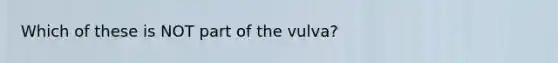 Which of these is NOT part of the vulva?