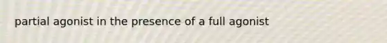 partial agonist in the presence of a full agonist