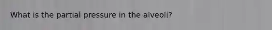 What is the partial pressure in the alveoli?