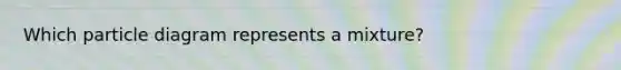 Which particle diagram represents a mixture?
