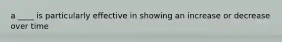 a ____ is particularly effective in showing an increase or decrease over time