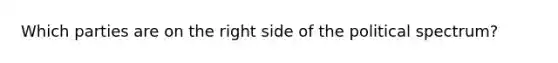 Which parties are on the right side of the political spectrum?