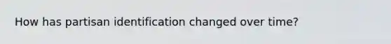 How has partisan identification changed over time?