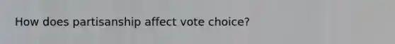 How does partisanship affect vote choice?