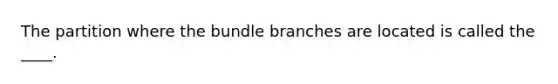 The partition where the bundle branches are located is called the ____.