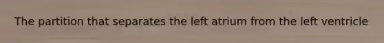 The partition that separates the left atrium from the left ventricle